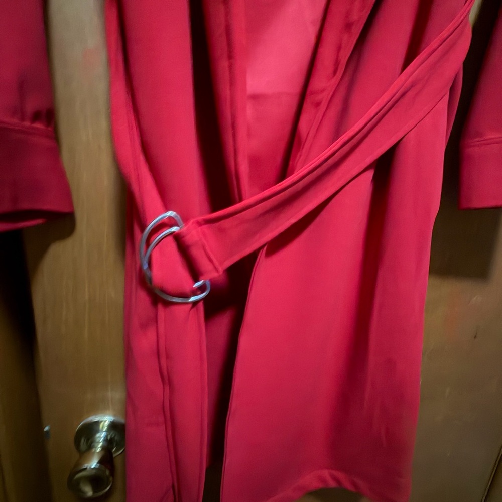 Red Trench Coat - Picture 2 of 5